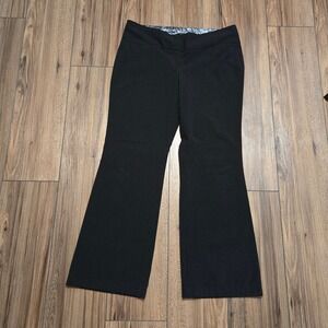 Metaphor Womens Pinstripe Flare Dress Pants Black White Office Career Size 10